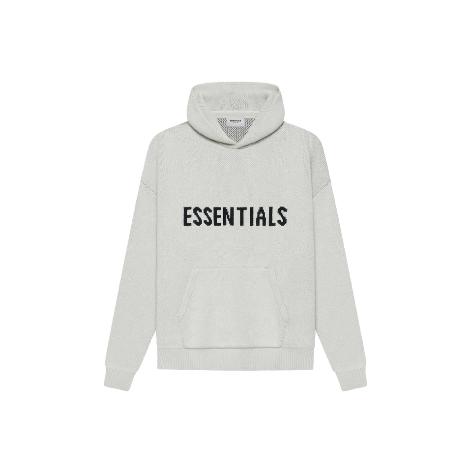 Fear of God Essentials Knit Pullover Hoodie SS21 - Light Heather Oatmeal