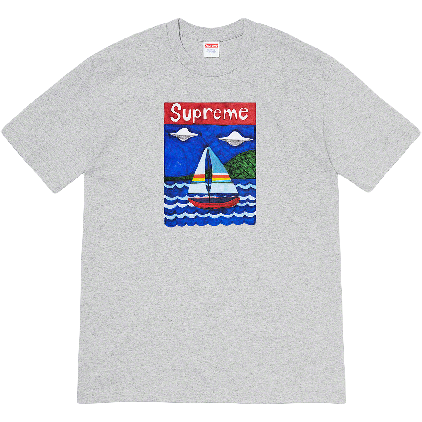 Supreme Sailboat Tee - Heather Grey