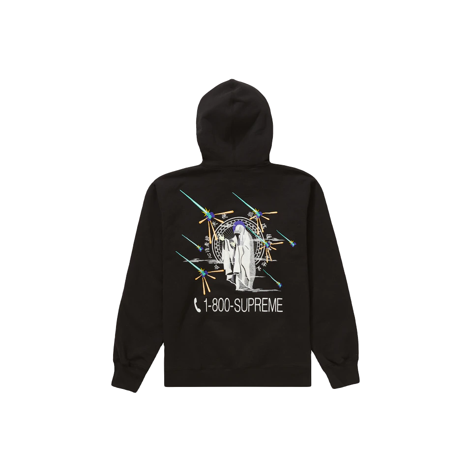 Supreme 1-800 Hooded Sweatshirt - Black