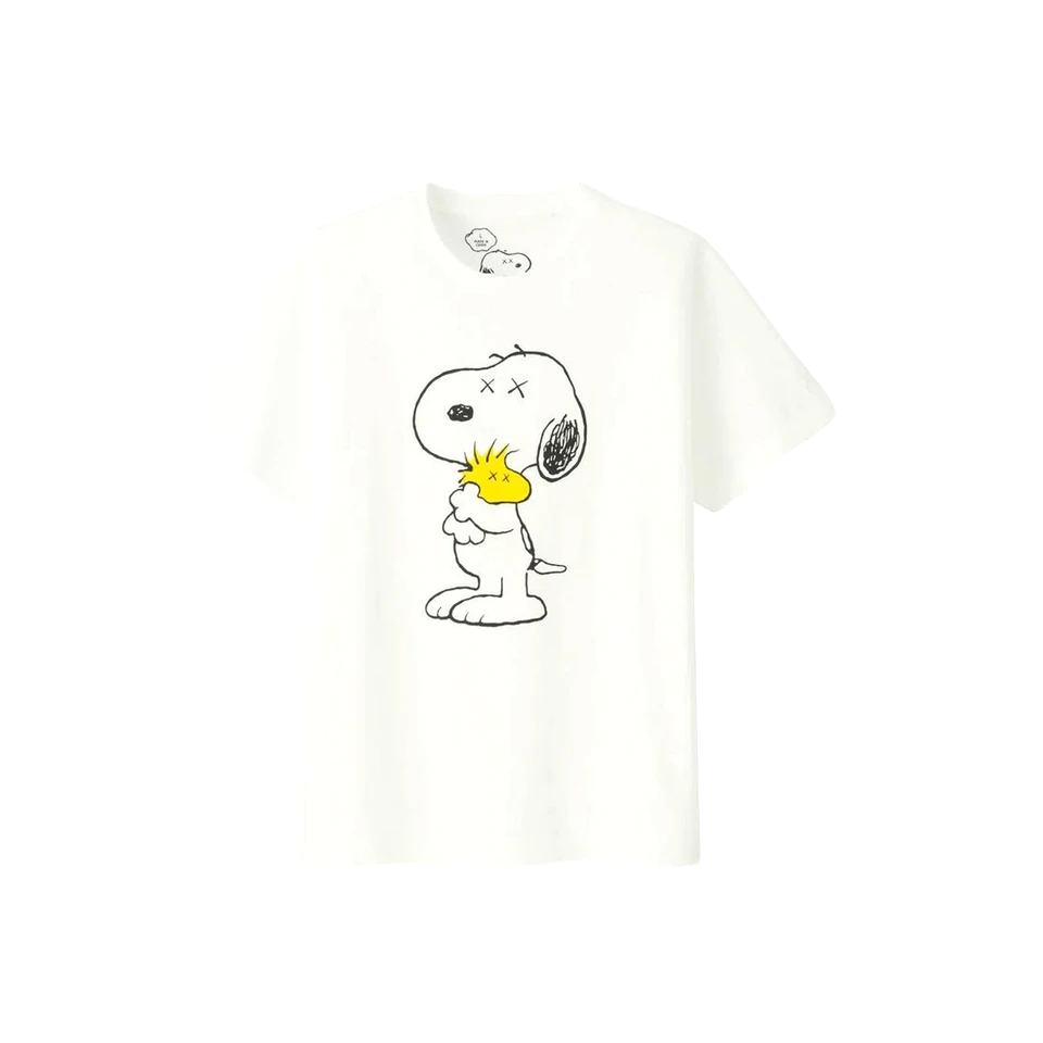 Kaws x Uniqlo x Peanuts Snoopy & Woodstock Tee - White - Used