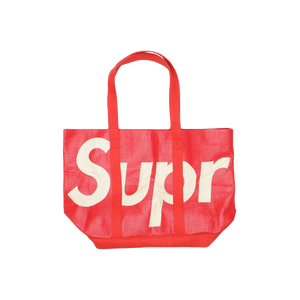 Supreme Raffia Tote - Red