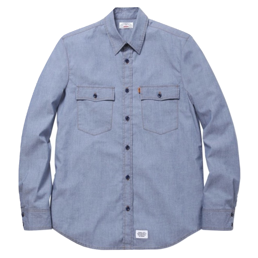 Supreme x Levi Lightweight Chambray Work Shirt - Blue – Grails SF