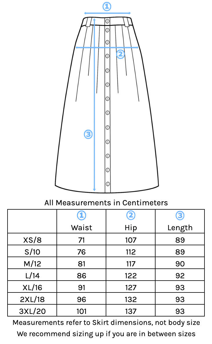 Cora Skirt Size Guide