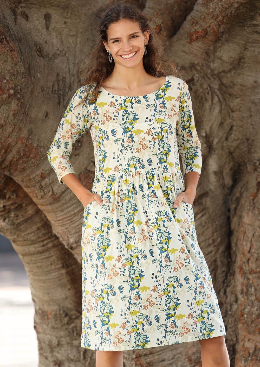 Long Sleeve Dresses Cotton, Rayon | Karma East Australia