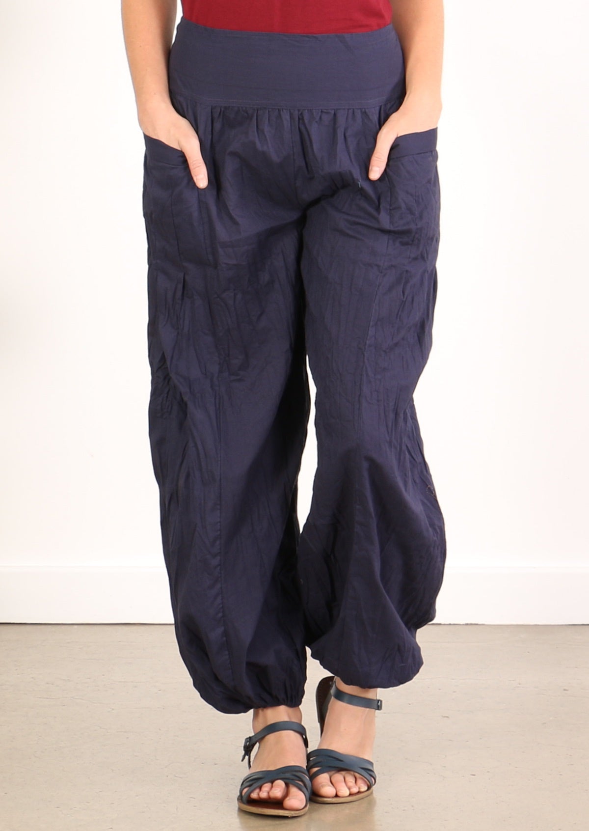 Athleta Cosmic Wide Leg Pant Women's XL 36x28 Navy Blue High Rise