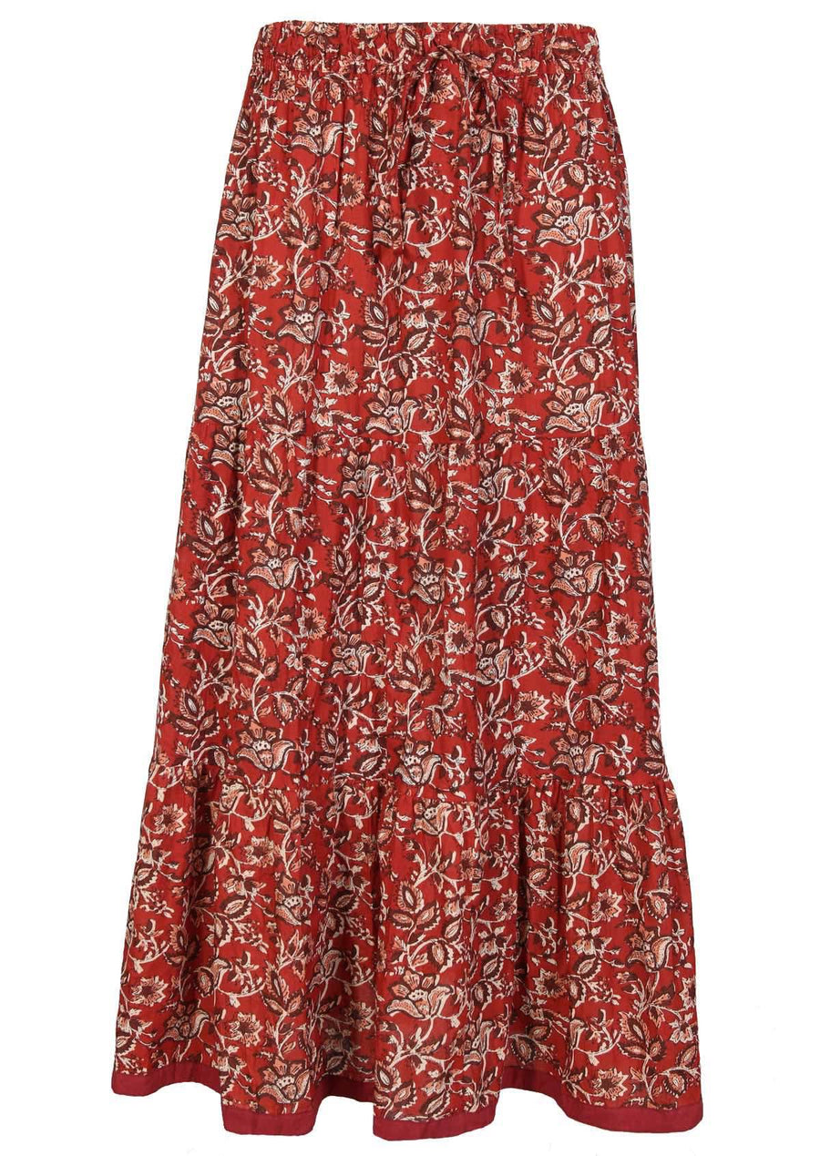 endless blooming rose maxi skirt