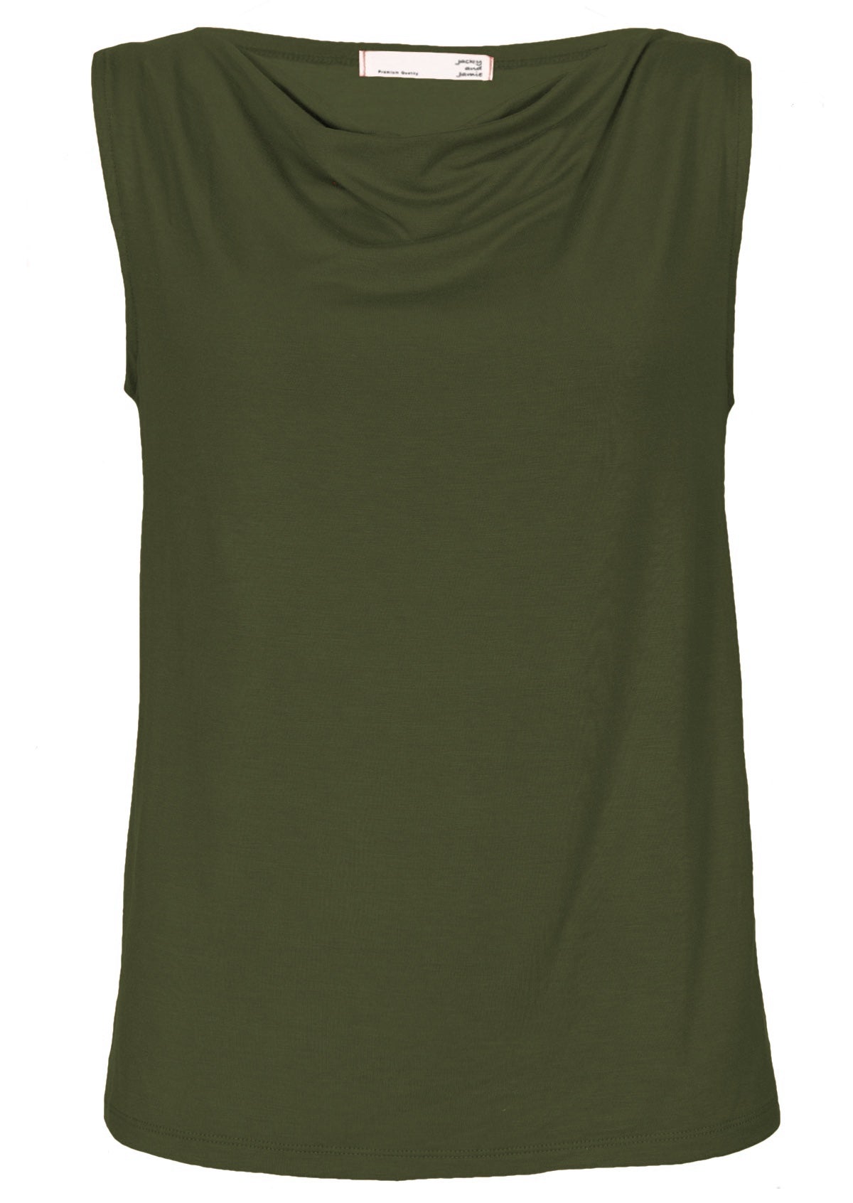 Cowl Neck Top Olive Green | Karma East Australia