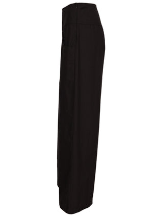 Cotton Wide Leg Remi Pant Black | Karma East