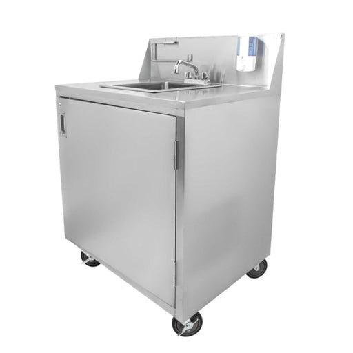 PolyJohn Portable Hand Washing Sink, Heated Water, GrandStand PSW1-2100