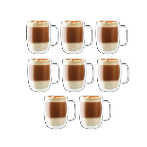 Elle Decor Set Of 4 Double Wall Clear Coffee Cups, 5-oz Stacking Espresso  Mugs, Double Wall Insulated Glass Espresso Cups, Clear : Target