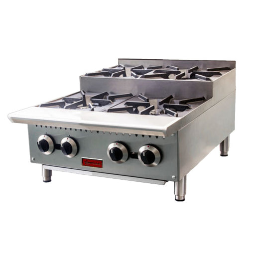 Restaurant 24 4 Burner Gas Range Hot Plate Countertop Commercial Liquid  Propane