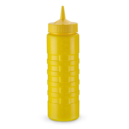 16oz. FIFO Inverted Plastic Squeeze Bottle with Refill and Dispensing Lids - First in First Out - Perfect for Restaurants, Catering, and Food Trucks