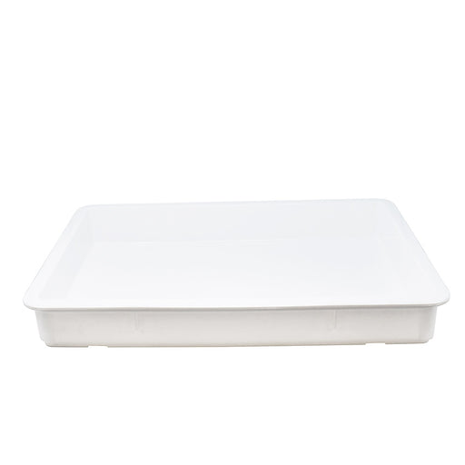 27 x 18 x 6 inch Proofing Boxes, 10 Rectangle Dough Boxes - Stackable, Dishwasher-Safe, White Plastic Pizza Dough Boxes, Durable, Lids Sold Separately