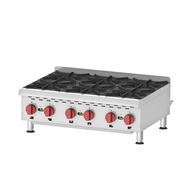 Nella 43735 36 Countertop Stainless Steel Gas Hot Plate With 6