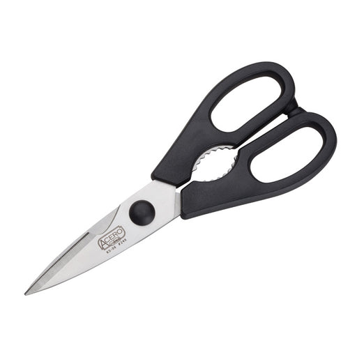 Hubert Kitchen Shears with Black ABS Plastic Handle Stainless Steel - 8 1/2 L