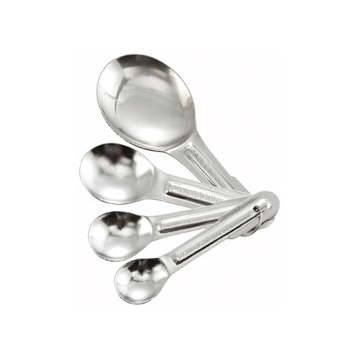 4Pcs Silver Measuring Spoons Set Stainless Steel Measuring Tablespoon and  Teaspoon for Measure Liquid and Dry Ingredients Dishwasher Safety