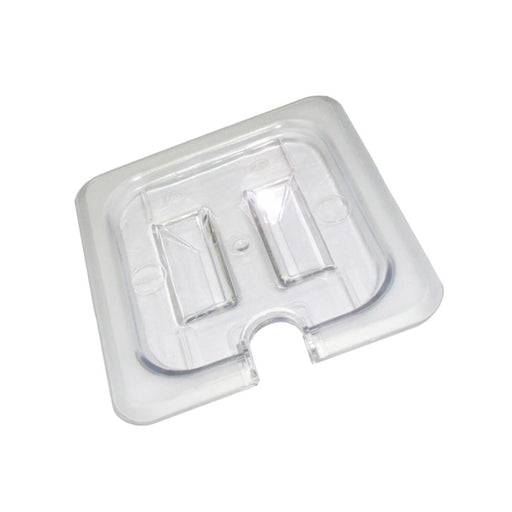 Choice 1/3 Size Clear Polycarbonate Food Pan Lid with Notch and Handle