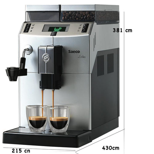 Saeco HD8745/23 - Cafetera Saeco Xsmall espresso automática 1400W con  espumador de leche clásico, molinillos 100