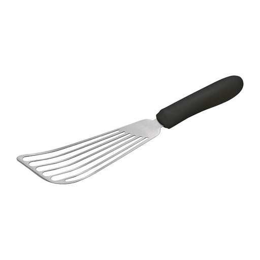 Norpo Stainless Steel Cookie Spatula with Black Comfort-Grip Handle - 9  1/2L