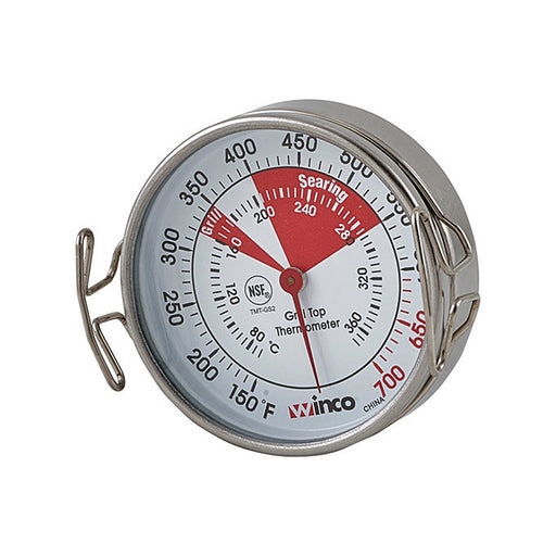 Silver 2.4 Dial Bimetal NSF Oven Safe Meat Thermometer