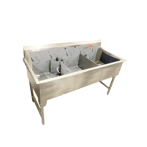 Three Compartment Sink with Drain Board – Newark Food Service