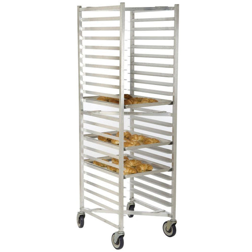 Wall Mounted Sheet Bun Pan Rack With 5 Pans 21 x 13 x 18, Aluminium