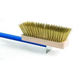 Round rotating head oven brush, brass bristles