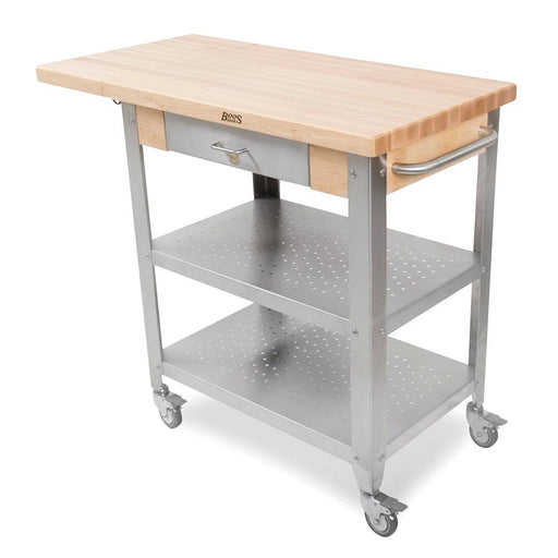 John Boos High-Quality Maple Wood Top Work Table with Galvanized Steel  Base, 60 x 30 x 1.5-Inches