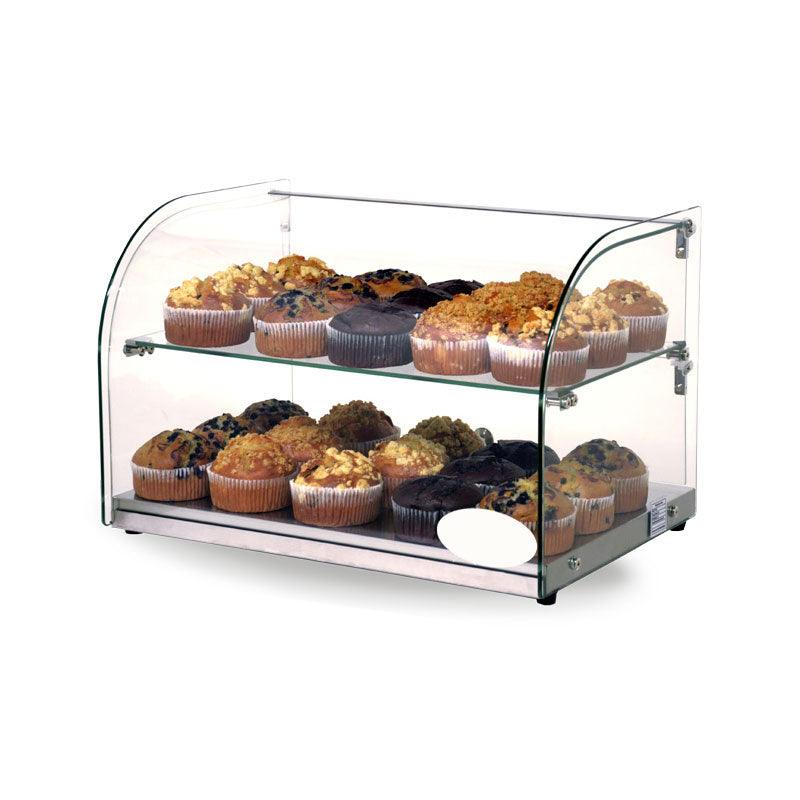 Nella 45l Countertop Bakery Display Case With Curved Front Glass