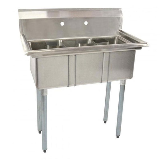 Three Compartment Sink with Drain Board – Newark Food Service