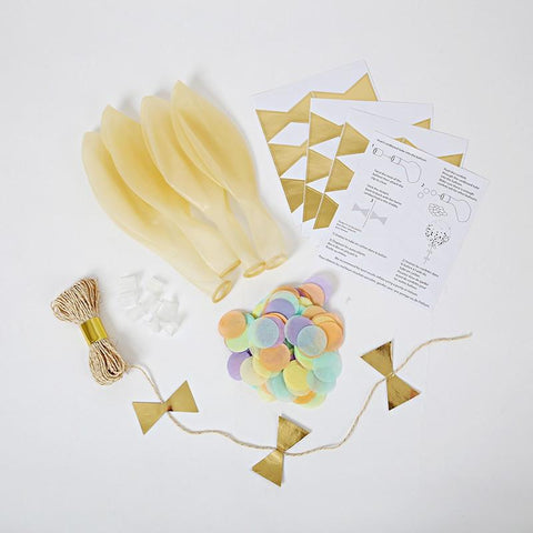 pastel confetti balloon kit