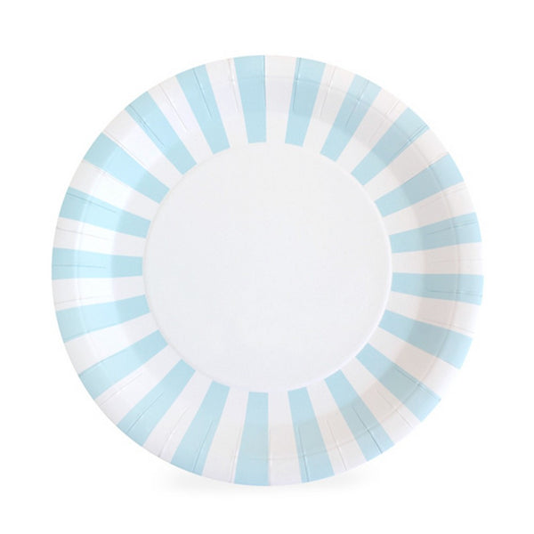 blue and gold paper plates