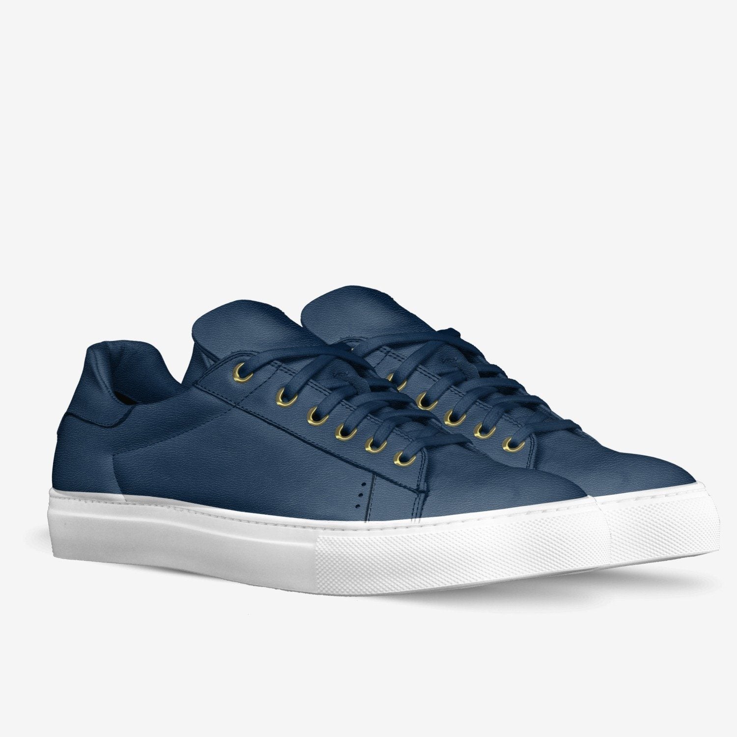 LORENZO LEATHER SNEAKERS IN MIDNIGHT 