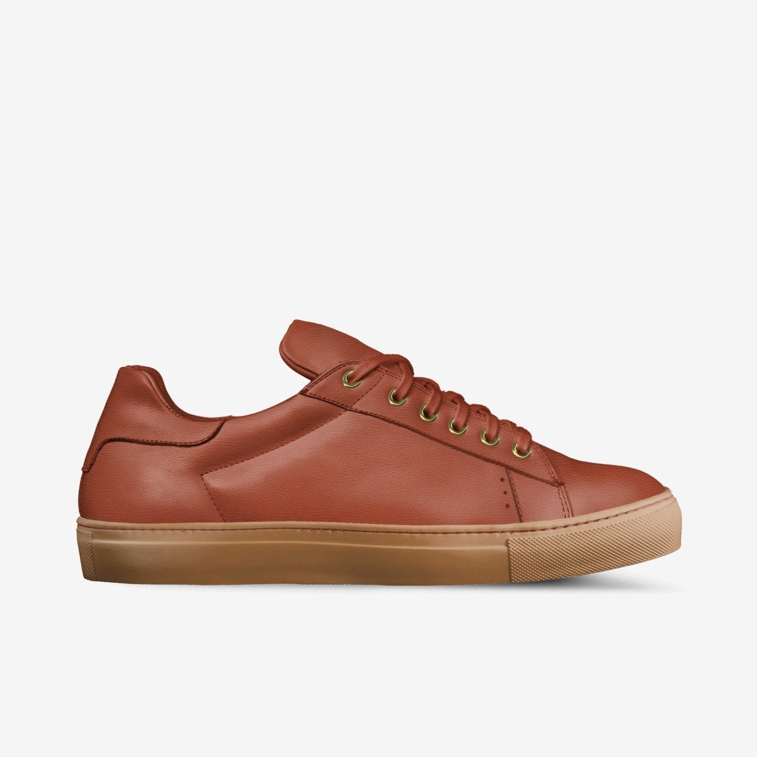 LORENZO LEATHER/GUM SOLE SNEAKERS IN 