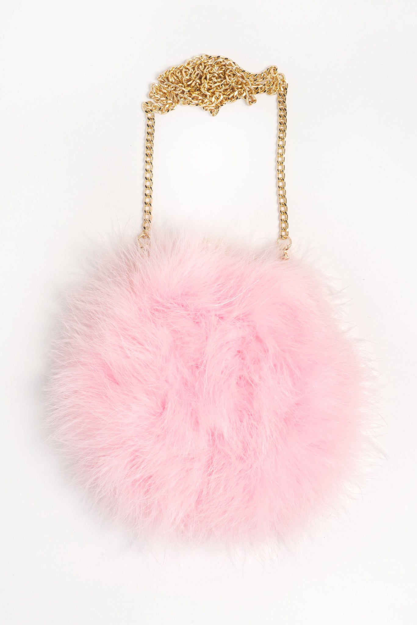 pink fluffy clutch