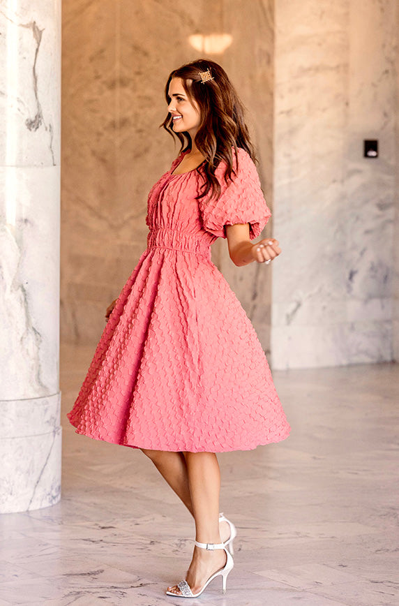 Brynn Desert Rose Texture Dress - DM Exclusive - Maternity Friendly