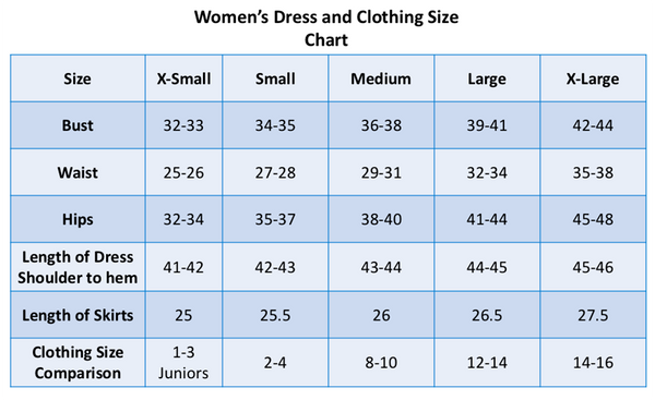 Size Chart – DM Fashion