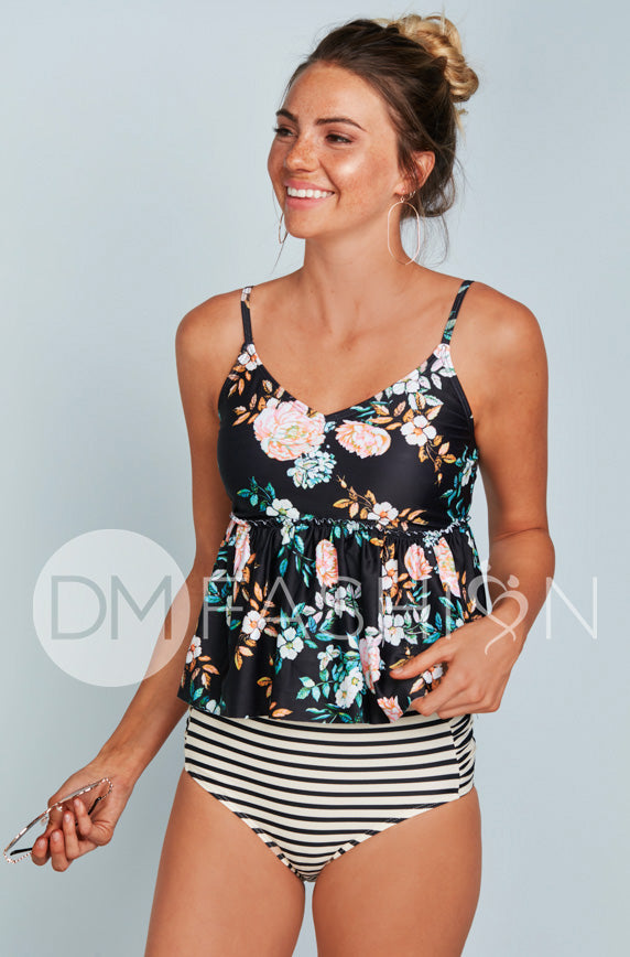 peplum tankini top peek a boo patterns