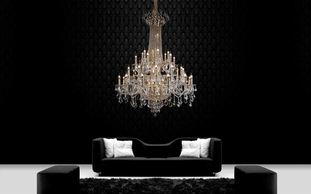 Victoria Crystal Chandelier - Living Room Chandelier | Buy Statement Chandeliers Online India