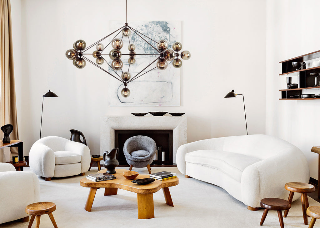 Modo Black Gold Chandelier - Living Room Chandelier | Buy Statement Chandeliers Online India