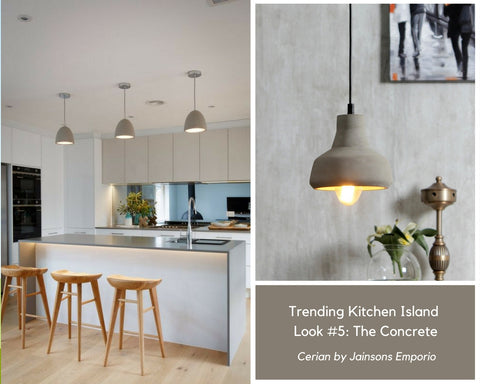 The Cerian Concrete Pendant Lamp for Kitchen Island Lighting