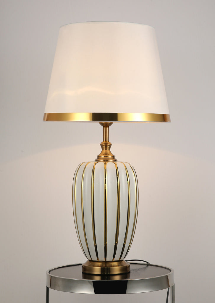 CERA TABLE LAMP, BRASS, TABLE LAMPS