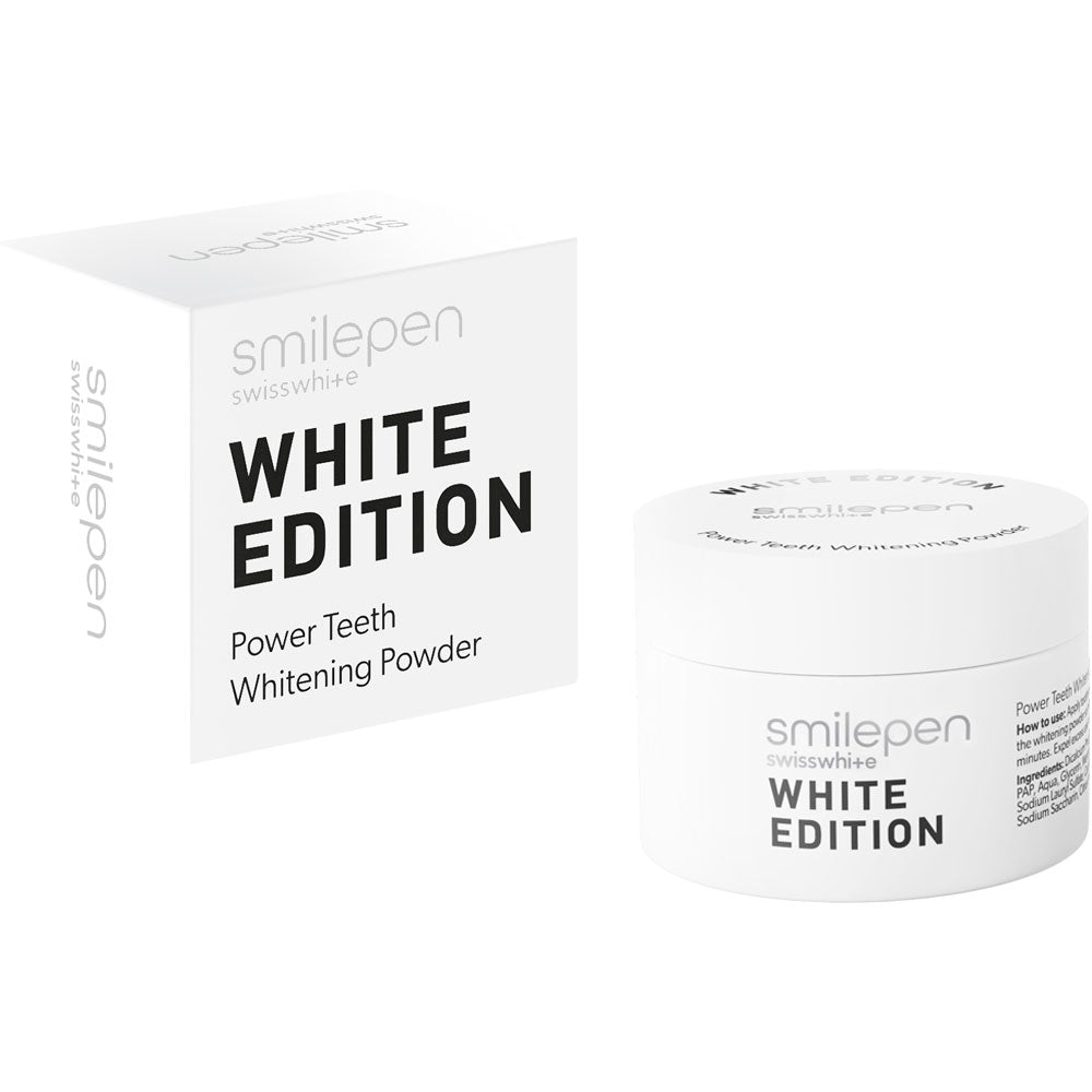 Image of Smilepen Zahnaufhellungspulver Zahnpasta White Edition - 30g Packung für 100 Anwendungen