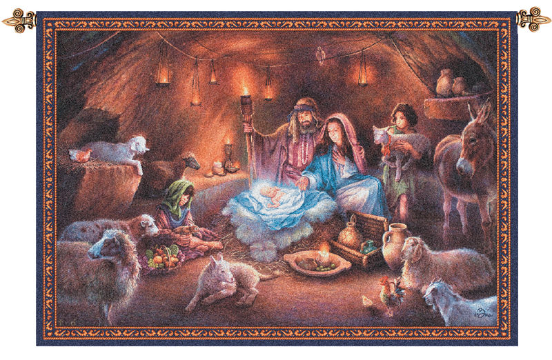 No Room At The Inn Fine Art Tapestry 26 X36 Tapestry Zest