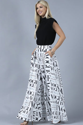 Vogue Collection Print Buy Butterfly Pants for at Red Social Palazzo Black $ only