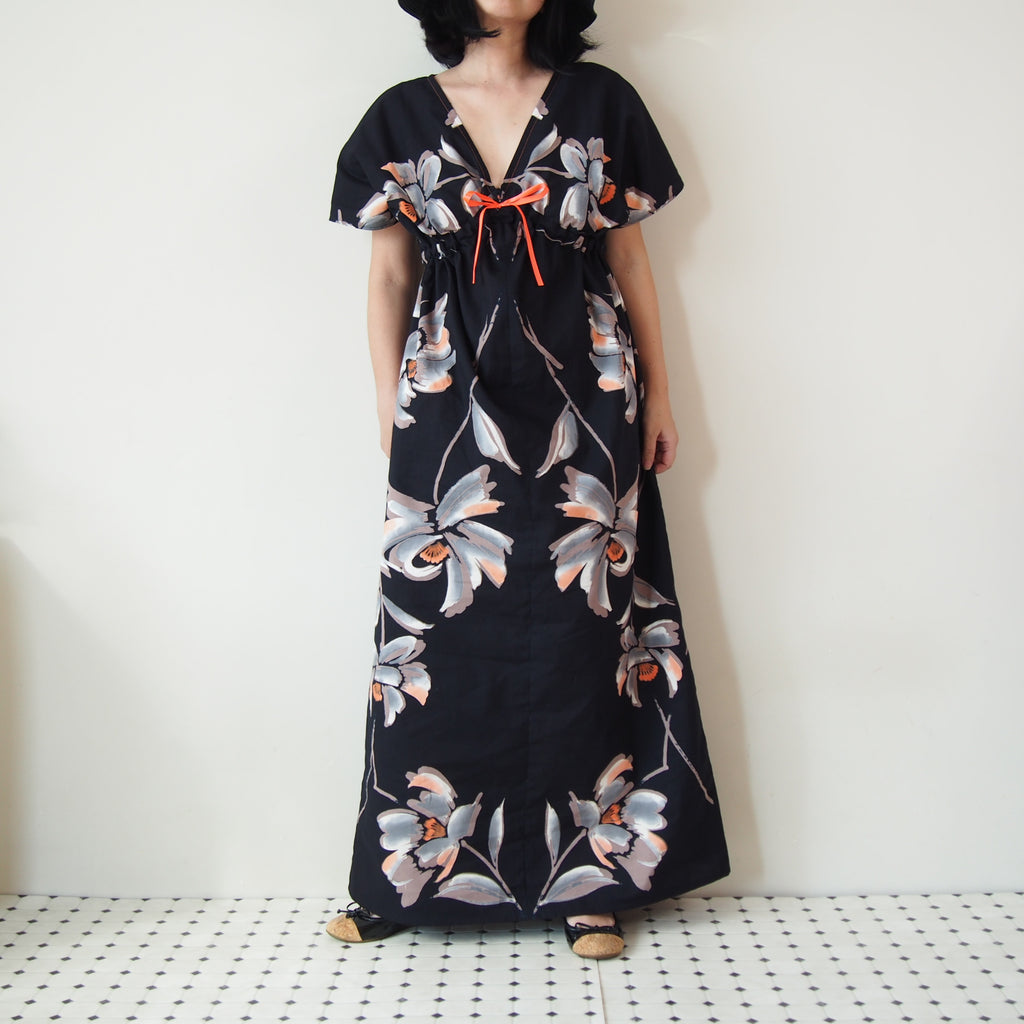 [RS15D01-008> OKINAWA Dress -MAXI – Rika Shioya Boutique