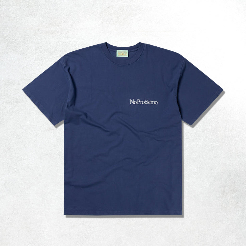 Aries Mini Problemo SS Tee: Navy (Front)