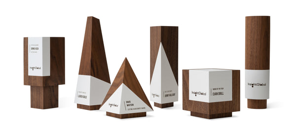 Trophyology wooden corporate award suite