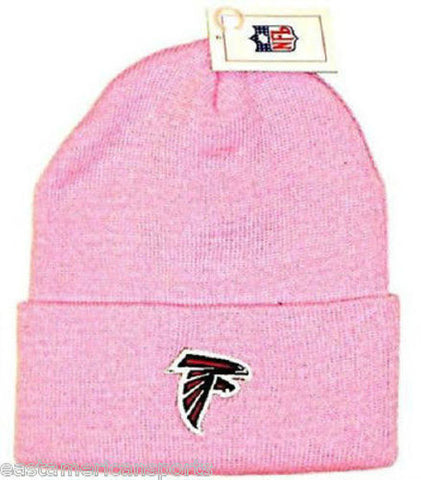 Atlanta Falcons NFL Pink Knit Hat Cap Breast Cancer Beanie Womens – American