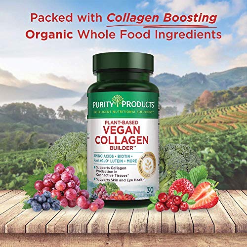 Vegan Collagen Builder + Dr. Cannell's Advanced D Bundle - Purity Products - Organic Fruits + Vegetables, Vitamin D3, K2 (Menaquinone MK-7 MK-4), Vitamin C, Lutein, Biotin - 30 Servings